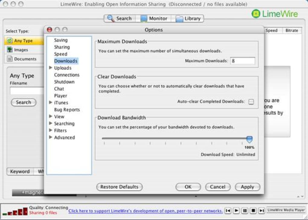free limewire download for mac